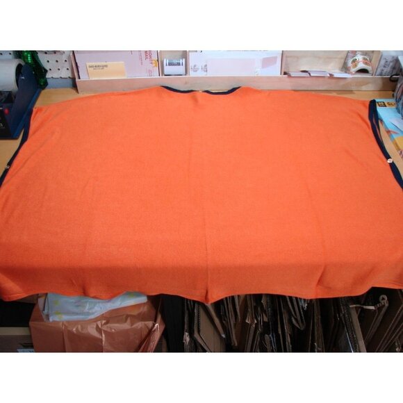 Lauren Ralph Lauren Orange Oversized Boxed Side Button Sweater Small Fit Like 1X - Picture 8 of 11